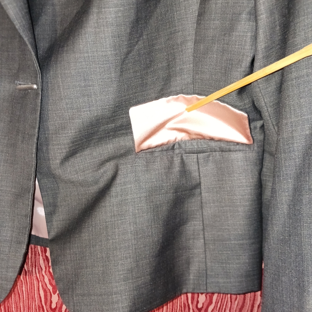 Kasper 2 Piece Gray Collared Button Long Sleeve S… - image 5